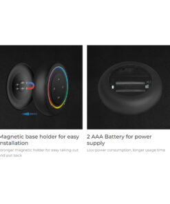 GloboStar® 71434 S2-B Mi-Light Ασύρματο Χειριστήριο Αφής RF 2.4Ghz για όλα τα RGBW+WW Mi-BOXER Controller DC 3V 2 x AAA - IP20 Μαύρο Φ7 x Υ2.5cm - 5 Years Warranty 23 71434 11