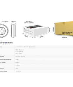 GloboStar® 71434 S2-B Mi-Light Ασύρματο Χειριστήριο Αφής RF 2.4Ghz για όλα τα RGBW+WW Mi-BOXER Controller DC 3V 2 x AAA - IP20 Μαύρο Φ7 x Υ2.5cm - 5 Years Warranty 25 71434 13