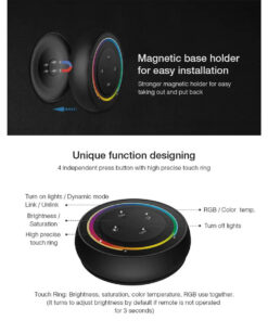 GloboStar® 71434 S2-B Mi-Light Ασύρματο Χειριστήριο Αφής RF 2.4Ghz για όλα τα RGBW+WW Mi-BOXER Controller DC 3V 2 x AAA - IP20 Μαύρο Φ7 x Υ2.5cm - 5 Years Warranty 19 71434 7