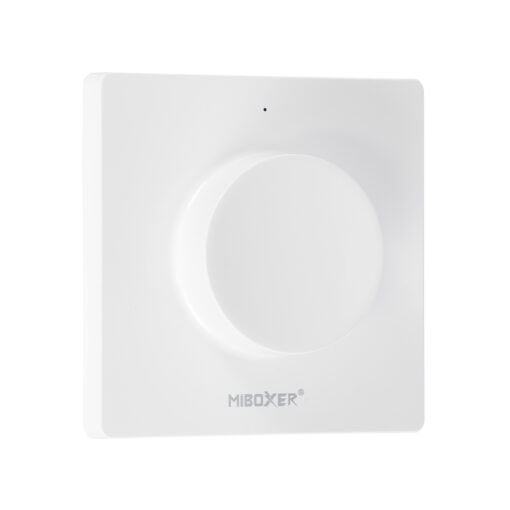 GloboStar® GloboStar® 71443 K1 Mi-BOXER Ασύρματο Επιτοίχιο Χειριστήριο Dimmer RF 2.4Ghz για όλα τα Μονόχρωμα Mi-BOXER Controller DC 3V 1 x CR2032 - IP20 Λευκό Μ8.5 x Π8.5 x Υ2.5cm - 5 Years Warranty