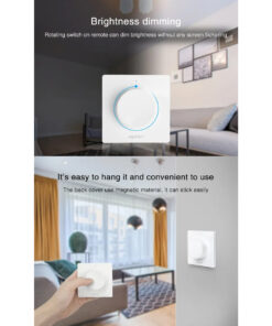 GloboStar® 71443 K1 Mi-BOXER Ασύρματο Επιτοίχιο Χειριστήριο Dimmer RF 2.4Ghz για όλα τα Μονόχρωμα Mi-BOXER Controller DC 3V 1 x CR2032 - IP20 Λευκό Μ8.5 x Π8.5 x Υ2.5cm - 5 Years Warranty 17 71443 8