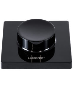 GloboStar® 71444 K1-B Mi-BOXER Ασύρματο Επιτοίχιο Χειριστήριο Dimmer RF 2.4Ghz για όλα τα Μονόχρωμα Mi-BOXER Controller DC 3V 1 x CR2032 - IP20 Μαύρο Μ8.5 x Π8.5 x Υ2.5cm - 5 Years Warranty 17 71444 4
