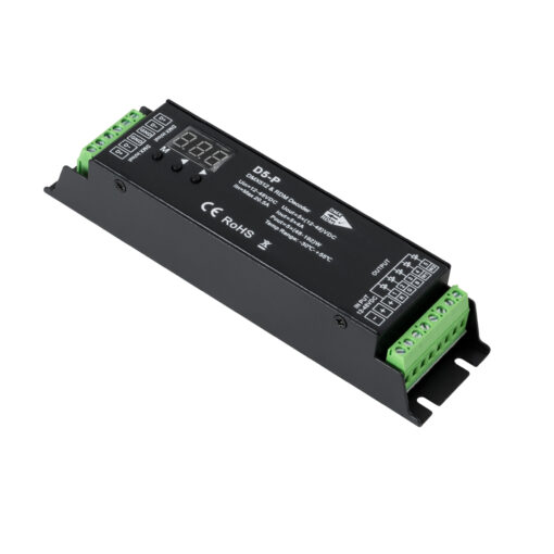 GloboStar® GloboStar® 71445 D5-P SKYDANCE DC DMX & RDM Dimmer High Speed Controller / Decoder 5 Καναλιών DC 12-48V 5 x 4A 192W - Max 20.5A 960W - IP20 Μ17.5 x Π4.5 x Υ3.5cm - 5 Years Warranty