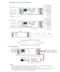 GloboStar® 71445 D5-P SKYDANCE DC DMX & RDM Dimmer High Speed Controller / Decoder 5 Καναλιών DC 12-48V 5 x 4A 192W - Max 20.5A 960W - IP20 Μ17.5 x Π4.5 x Υ3.5cm - 5 Years Warranty 15 71445 8