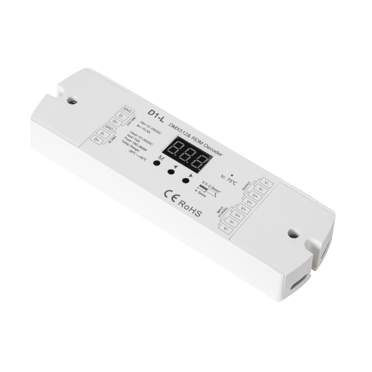 GloboStar® 71446 D1-L SKYDANCE DC DMX & RDM Dimmer High Speed Controller / Decoder 1 Καναλιού DC 12-24V 1 x 15.5A 360W - Max 15.5A 360W - IP20 Μ17 x Π5 x Υ2.5cm - 5 Years Warranty 3 GloboStar® GloboStar® 71446 D1-L SKYDANCE DC DMX & RDM Dimmer High Speed Controller / Decoder 1 Καναλιού DC 12-24V 1 x 15.5A 360W - Max 15.5A 360W - IP20 Μ17 x Π5 x Υ2.5cm - 5 Years Warranty