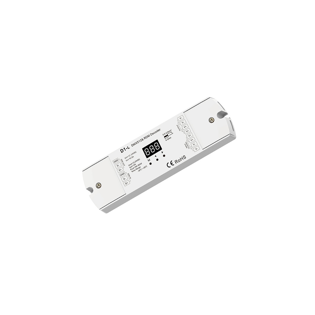 GloboStar® 71446 D1-L SKYDANCE DC DMX & RDM Dimmer High Speed Controller / Decoder 1 Καναλιού DC 12-24V 1 x 15.5A 360W - Max 15.5A 360W - IP20 Μ17 x Π5 x Υ2.5cm - 5 Years Warranty 7 GloboStar® 71446 D1-L SKYDANCE DC DMX & RDM Dimmer High Speed Controller / Decoder 1 Καναλιού DC 12-24V 1 x 15.5A 360W - Max 15.5A 360W - IP20 Μ17 x Π5 x Υ2.5cm - 5 Years Warranty - Image 5