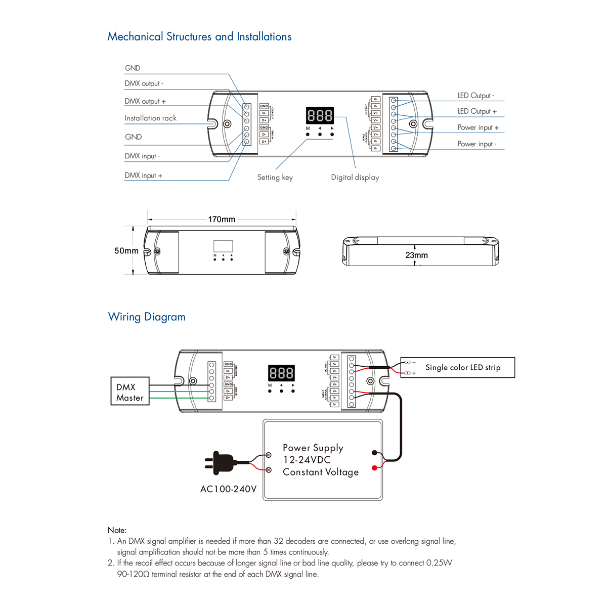 GloboStar® 71446 D1-L SKYDANCE DC DMX & RDM Dimmer High Speed Controller / Decoder 1 Καναλιού DC 12-24V 1 x 15.5A 360W - Max 15.5A 360W - IP20 Μ17 x Π5 x Υ2.5cm - 5 Years Warranty 10 GloboStar® 71446 D1-L SKYDANCE DC DMX & RDM Dimmer High Speed Controller / Decoder 1 Καναλιού DC 12-24V 1 x 15.5A 360W - Max 15.5A 360W - IP20 Μ17 x Π5 x Υ2.5cm - 5 Years Warranty - Image 8