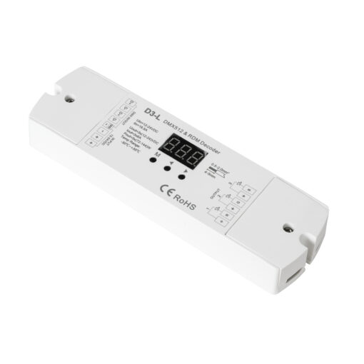 GloboStar® GloboStar® 71447 D3-L SKYDANCE DC DMX & RDM Dimmer High Speed Controller / Decoder 3 Καναλιών DC 12-24V 3 x 6A 144W - Max 18.5A 432W - IP20 Μ17 x Π5 x Υ2.5cm - 5 Years Warranty