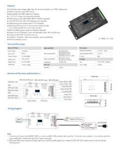 GloboStar® 71448 D5 SKYDANCE DC DMX & RDM Dimmer High Speed Controller / Decoder 5 Καναλιών DC 12-24V 5 x 6A 144W - Max 30A 864W - IP20 Μ17 x Π8 x Υ4cm - 5 Years Warranty 19 71448 15
