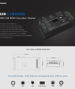 GloboStar® 71448 D5 SKYDANCE DC DMX & RDM Dimmer High Speed Controller / Decoder 5 Καναλιών DC 12-24V 5 x 6A 144W - Max 30A 864W - IP20 Μ17 x Π8 x Υ4cm - 5 Years Warranty 16 71448 7