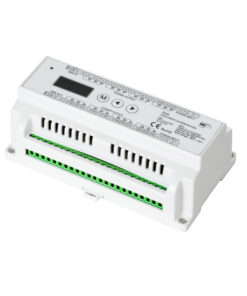 GloboStar® GloboStar® 71450 D24 SKYDANCE DC DMX & RDM Dimmer Din Rail Ράγας High Speed Controller / Decoder 24 Καναλιών DC 12-24V 24 x 3A 72W - Max 72.5A 1740W - IP20 Μ16 x Π9 x Υ6cm - 5 Years Warranty