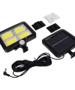 GloboStar® 71462 Αυτόνομος Ηλιακός Προβολέας LED 128 4 x COB 30W 1600lm με Ενσωματωμένη Μπαταρία 2400mAh - Φωτοβολταϊκό Πάνελ με Αισθητήρα Ημέρας-Νύχτας - PIR Αισθητήρα Κίνησης Αδιάβροχο IP65 Ψυχρό Λευκό 6000K 16 71462 8