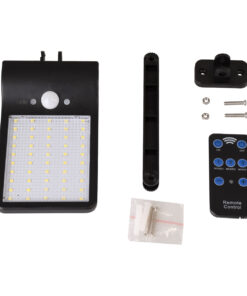 GloboStar® 71466 Αυτόνομο Ηλιακό Φωτιστικό Τοίχου LED SMD 3W 550lm με Ενσωματωμένη Μπαταρία 2200mAh - Φωτοβολταϊκό Πάνελ - Ρυθμιζόμενη Βάση Στήριξης - Αισθητήρα Ημέρας-Νύχτας PIR Αισθητήρα Κίνησης και Ασύρματο Χειριστήριο IR Αδιάβροχο IP56 Ψυχρό Λευκό 10 71466 6