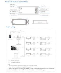 GloboStar® 71468 WT1 SKYDANCE DC WiFi & RF 2.4Ghz Dimmer High Speed Controller 2 Καναλιών DC 12-36V 2 x 5A 180W - Max 10A 180W - IP20 Μ11.5 x Π3.5 x Υ2cm - 5 Years Warranty 18 71468 9