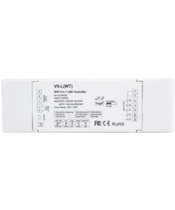GLOBOSTAR® SKYDANCE-V5-L(WT) 71470 DC WiFi & RF 2.4Ghz & Push Dimmer / Controller με 5 x 6A 288W Κανάλια DC 12-48V 30A 1440W Max IP20 - WiFI & RF 2.4Ghz & Push Dimming - Μ18 x Π5.7 x Υ2.8cm - 5 Χρόνια Εγγύηση 27 71470 3