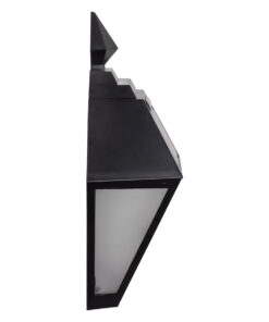 GloboStar® 71494 Αυτόνομο Ηλιακό Φωτιστικό Τοίχου Μαύρο LED SMD 1W 40lm με Ενσωματωμένη Μπαταρία 600mAh - Φωτοβολταϊκό Πάνελ με Αισθητήρα Ημέρας-Νύχτας IP65 Ψυχρό Λευκό 6000K 9 71494 3