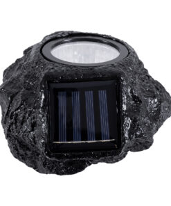 GLOBOSTAR® ROCHLIGHT 71509 Διακοσμητικό Φωτιστικό Κήπου LED 1W 50lm 120° DC 5V με Φωτοβολταϊκό Panel 5V 0.1W & Επαναφορτιζόμενη Μπαταρία Li-ion 3.2V 600mAh Αδιάβροχο IP65 Θερμό Λευκό 2700K - Μ14 x Π13 x Υ11cm - 1 Χρόνο Εγγύηση 12 71509 5