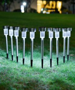 GloboStar® 71520-10 ΣΕΤ 10 Τεμαχίων Αυτόνομα Ηλιακά Φωτιστικά LED SMD 1W 100lm με Ενσωματωμένη Μπαταρία 600mAh - Φωτοβολταϊκό Πάνελ με Αισθητήρα Ημέρας-Νύχτας Αδιάβροχο IP65 Φανάρι Κήπου Στρογγυλό Ψυχρό Λευκό 6000K 11 71520 10 3