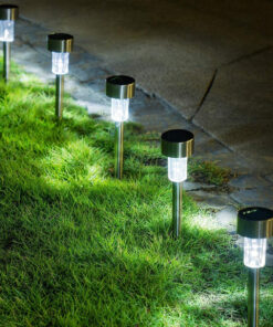 GloboStar® 71520-10 ΣΕΤ 10 Τεμαχίων Αυτόνομα Ηλιακά Φωτιστικά LED SMD 1W 100lm με Ενσωματωμένη Μπαταρία 600mAh - Φωτοβολταϊκό Πάνελ με Αισθητήρα Ημέρας-Νύχτας Αδιάβροχο IP65 Φανάρι Κήπου Στρογγυλό Ψυχρό Λευκό 6000K 12 71520 10 4