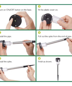 GLOBOSTAR® SOLARDECOR 71521 Διακοσμητικό Φωτιστικό με Βάση Κήπου / Καρφωτό LED 1W 40lm 180° DC 5V με Φωτοβολταϊκό Panel 5V 0.1W & Επαναφορτιζόμενη Μπαταρία Li-ion 3.2V 600mAh Αδιάβροχο IP65 Θερμό Λευκό 2700K - Μ4.7 x Π4.7 x Υ19.5cm - 2 Χρόνια Εγγύηση 15 71521 7