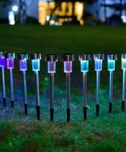 GloboStar® 71522-10 ΣΕΤ 10 Τεμαχίων Αυτόνομα Ηλιακά Φωτιστικά LED SMD 1W 90lm με Ενσωματωμένη Μπαταρία 600mAh - Φωτοβολταϊκό Πάνελ με Αισθητήρα Ημέρας-Νύχτας Αδιάβροχο IP65 Φανάρι Κήπου Στρογγυλό Πολύχρωμο RGB 11 71522 10 3