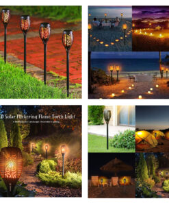 GLOBOSTAR® SOLARDECOR 71527 Διακοσμητικό Φωτιστικό με Βάση Κήπου / Καρφωτό LED 3W 100lm 180° DC 5V με Φωτοβολταϊκό Panel 5V 0.2W & Επαναφορτιζόμενη Μπαταρία Li-ion 3.2V 600mAh Αδιάβροχο IP65 Πορτοκαλί με Εφέ Φλόγας - Μ7 x Π7 x Υ50cm - 2 Χρόνια Εγγύηση 15 71527 8