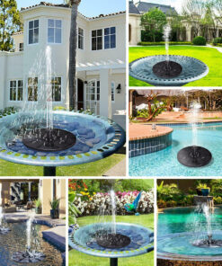 GloboStar® 71532 Ηλιακό Αυτόνομο Φωτοβολταϊκό Διακοσμητικό Συντριβάνι LED 3W με Μέγιστο Ύψος Νερού 30-60cm - 4 Διαφορετικά Μπέκ Ψεκασμού Αδιάβροχο IP68 Ψυχρό Λευκό 6000K Φ18 x Υ8cm 23 71532 10