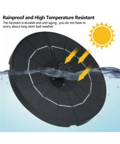 GloboStar® 71533 Ηλιακό Αυτόνομο Φωτοβολταϊκό Διακοσμητικό Συντριβάνι LED 3W με Μέγιστο Ύψος Νερού 30-60cm - 4 Διαφορετικά Μπέκ Ψεκασμού Αδιάβροχο IP68 Πολύχρωμο RGB Φ18 x Υ8cm 22 71533 10