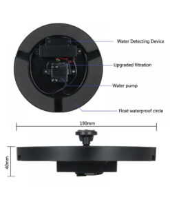 GloboStar® 71533 Ηλιακό Αυτόνομο Φωτοβολταϊκό Διακοσμητικό Συντριβάνι LED 3W με Μέγιστο Ύψος Νερού 30-60cm - 4 Διαφορετικά Μπέκ Ψεκασμού Αδιάβροχο IP68 Πολύχρωμο RGB Φ18 x Υ8cm 25 71533 13