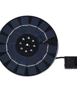 GloboStar® 71533 Ηλιακό Αυτόνομο Φωτοβολταϊκό Διακοσμητικό Συντριβάνι LED 3W με Μέγιστο Ύψος Νερού 30-60cm - 4 Διαφορετικά Μπέκ Ψεκασμού Αδιάβροχο IP68 Πολύχρωμο RGB Φ18 x Υ8cm 17 71533 4