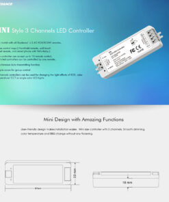 GloboStar® 71546 V3 SKYDANCE DC RF 2.4Ghz Dimmer High Speed Controller 3 Καναλιών DC 12-24V 3 x 5A 96W - Max 12A 288W - IP20 Μ10 x Π3.5 x Υ2cm - 5 Years Warranty 23 71546 10