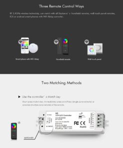GloboStar® 71546 V3 SKYDANCE DC RF 2.4Ghz Dimmer High Speed Controller 3 Καναλιών DC 12-24V 3 x 5A 96W - Max 12A 288W - IP20 Μ10 x Π3.5 x Υ2cm - 5 Years Warranty 24 71546 11