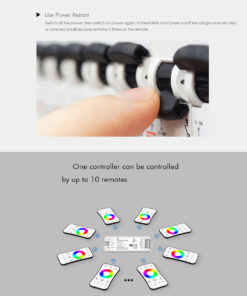 GloboStar® 71546 V3 SKYDANCE DC RF 2.4Ghz Dimmer High Speed Controller 3 Καναλιών DC 12-24V 3 x 5A 96W - Max 12A 288W - IP20 Μ10 x Π3.5 x Υ2cm - 5 Years Warranty 25 71546 12