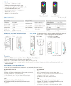 GloboStar® 71548 RT4 SKYDANCE Ασύρματο Χειριστήριο Αφής RF 2.4Ghz 1 Group για όλα τα RGB/RGBW SKYDANCE Controller DC 3V 2 x AAA - IP20 Μαύρο Μ12.2 x Π5.3 x Υ1.7cm - 5 Years Warranty 26 71548 11