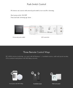 GLOBOSTAR® SKYDANCE-V1-L 71568 DC RF 2.4Ghz & Push Dimmer / Controller με 1 x 15A 480W Κανάλι DC 12-48V 15A 480W Max IP20 - RF 2.4Ghz & Push Dimming - Μ17.5 x Π4.5 x Υ2.5cm - 5 Χρόνια Εγγύηση 22 71568 10