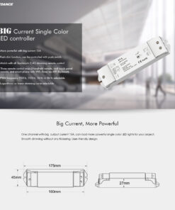 GLOBOSTAR® SKYDANCE-V1-L 71568 DC RF 2.4Ghz & Push Dimmer / Controller με 1 x 15A 480W Κανάλι DC 12-48V 15A 480W Max IP20 - RF 2.4Ghz & Push Dimming - Μ17.5 x Π4.5 x Υ2.5cm - 5 Χρόνια Εγγύηση 21 71568 9