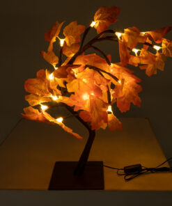 GLOBOSTAR® TREEDECO 71586 Μοντέρνο Επιτραπέζιο Φωτιστικό Πορτατίφ LED 2W 100lm 200° DC 5V με USB 2.0 IP20 Θερμό Λευκό 2700K - Πορτοκαλί & Καφέ - Μ30 x Π30 x Υ41cm - 2 Χρόνια Εγγύηση 12 71586 6