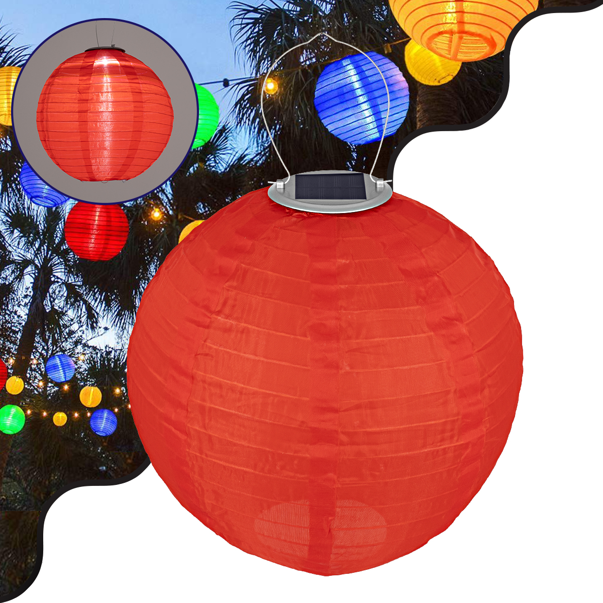 GloboStar® 71592 Αυτόνομο Ηλιακό Φωτιστικό Υφασμάτινη Κόκκινη Μπάλα Φ30cm LED SMD 1W 100lm με Ενσωματωμένη Μπαταρία 1200mAh - Φωτοβολταϊκό Πάνελ με Αισθητήρα Ημέρας-Νύχτας Αδιάβροχο IP65 Ψυχρό Λευκό 6000K 2 GloboStar® GloboStar® 71592 Αυτόνομο Ηλιακό Φωτιστικό Υφασμάτινη Κόκκινη Μπάλα Φ30cm LED SMD 1W 100lm με Ενσωματωμένη Μπαταρία 1200mAh - Φωτοβολταϊκό Πάνελ με Αισθητήρα Ημέρας-Νύχτας Αδιάβροχο IP65 Ψυχρό Λευκό 6000K