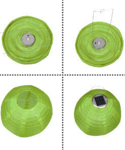 Alternative view of GloboStar® 71593 Αυτόνομο Ηλιακό Φωτιστικό Υφασμάτινη Πράσινη Μπάλα Φ30cm LED SMD 1W 100lm με Ενσωματωμένη Μπαταρία 1200mAh - Φωτοβολταϊκό Πάνελ με Αισθητήρα Ημέρας-Νύχτας Αδιάβροχο IP65 Ψυχρό Λευκό 6000K