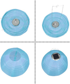 Alternative view of GloboStar® 71594 Αυτόνομο Ηλιακό Φωτιστικό Υφασμάτινη Γαλάζια Μπάλα Φ30cm LED SMD 1W 100lm με Ενσωματωμένη Μπαταρία 1200mAh - Φωτοβολταϊκό Πάνελ με Αισθητήρα Ημέρας-Νύχτας Αδιάβροχο IP65 Ψυχρό Λευκό 6000K