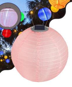 GloboStar® GloboStar® 71595 Αυτόνομο Ηλιακό Φωτιστικό Υφασμάτινη Ροζ Μπάλα Φ30cm LED SMD 1W 100lm με Ενσωματωμένη Μπαταρία 1200mAh - Φωτοβολταϊκό Πάνελ με Αισθητήρα Ημέρας-Νύχτας Αδιάβροχο IP65 Ψυχρό Λευκό 6000K