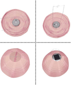 Alternative view of GloboStar® 71595 Αυτόνομο Ηλιακό Φωτιστικό Υφασμάτινη Ροζ Μπάλα Φ30cm LED SMD 1W 100lm με Ενσωματωμένη Μπαταρία 1200mAh - Φωτοβολταϊκό Πάνελ με Αισθητήρα Ημέρας-Νύχτας Αδιάβροχο IP65 Ψυχρό Λευκό 6000K
