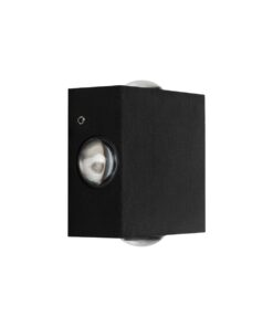 GloboStar® GLOBOSTAR® HIKARI 60686 Μοντέρνο Φωτιστικό Τοίχου - Απλίκα LED 8W 1000lm 30° AC 220-240V Αδιάβροχο IP65 Θερμό Λευκό 2700K - CREE XPE Chip & TÜV SÜD Driver - Μαύρο Ματ - Μ9 x Π4 x Υ9cm - 5 Χρόνια Εγγύηση