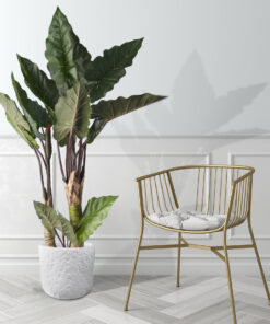 GloboStar® Artificial Garden MALVEN 20710 Επιδαπέδιο Πολυεστερικό Τσιμεντένιο Κασπώ Γλάστρα - Flower Pot Λευκό Φ31 x Υ28cm 23 720e18 20208 20710