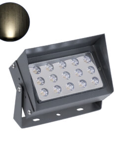 GloboStar® GLOBOSTAR® FLOOD-KAMY 90373 Προβολέας Σποτ Wall Washer με Αντιθαμβωτική Γρίλια LED 30W 2850lm 5° DC 24V Αδιάβροχο IP65 Φυσικό Λευκό 4500K Dimmable - Γκρι Ανθρακί - Μ19.5 x Π10.7 x Υ9.5cm - 3 Χρόνια Εγγύηση