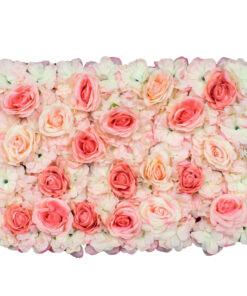 GloboStar® GloboStar® 78301 Συνθετικό Πάνελ Λουλουδιών - Κάθετος Κήπος Τριαντάφυλλο - Αζαλέα Μ60 x Υ40 x Π7cm