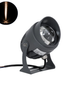 GloboStar® GLOBOSTAR® SPOT-NENIA 90696 Σποτ Φωτισμου με Αντιθαμβωτική Γρίλια LED 16W 1360lm 3° DC 24V Αδιάβροχο IP65 Πορτοκαλί 2200K Dimmable - Γκρι Ανθρακί - Μ16 x Π10.5 x Υ9cm - 3 Χρόνια Εγγύηση