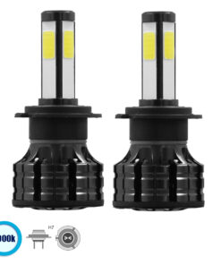 GloboStar® GloboStar® 82043 H7 K9 Line KIT Βασικού Φωτισμού Αυτοκινήτου & Φορτηγού 3rd Generation Can-Bus Series LED CREE CXB COB 100W 14000lm DC 9-32V Αδιάβροχο IP66 Ψυχρό Λευκό 6000K