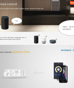 GloboStar® 73010 WT5 SKYDANCE DC WiFi & RF 2.4Ghz Dimmer High Speed Controller 5 Καναλιών DC 12-24V 5 x 3A 72W - Max 15A 360W - IP20 Μ10 x Π4 x Υ2cm - 5 Years Warranty 24 73010 11