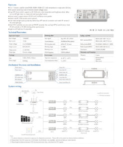 GloboStar® 73010 WT5 SKYDANCE DC WiFi & RF 2.4Ghz Dimmer High Speed Controller 5 Καναλιών DC 12-24V 5 x 3A 72W - Max 15A 360W - IP20 Μ10 x Π4 x Υ2cm - 5 Years Warranty 21 73010 8
